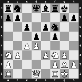 1953 Mar del Plata – Round 11 – Bolbochan, Julio – 1/2-1/2 – Guimard, Carlos E – G114