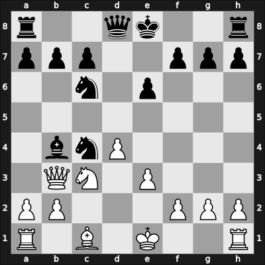 1953 Mar del Plata – Round 15 – Letelier Martner, Rene – 1/2-1/2 – Wexler, Bernardo – G150