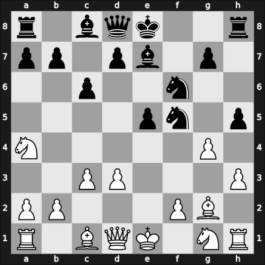 1953 Opatija – Round 12 – Wade, Robert G – 1/2-1/2 – Fuderer, Andrija – G82