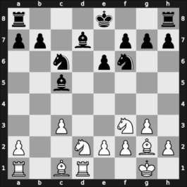 1953 Opatija IT – Round 8 – Vidmar, Milan Jr – 1/2-1/2 – Golombek, Harry – G9