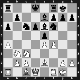 1953 Venetie – Round 9 – Heidenfeld, Wolfgang – 1/2-1/2 – Udovcic, Mijo – G13