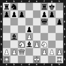 1954 Amsterdam olm – Round 1 – Donner, H. – 1/2-1/2 – Smyslov, Vladimir – G59