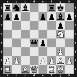 1954 Amsterdam olm – Round 1 – O’Kelly, Albéric de Galway – 1/2-1/2 – Yanofsky, Daniel Abraham – G27