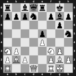 1954 Hastings5455 – Round 7 – Smyslov, Vladimir – 1-0 – Unzicker, Wolfgang – G29