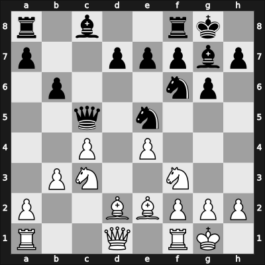 1954 Hungary Ch – Round 1 – Pogats, Jozsef Jr. – 1/2-1/2 – Bilek, Istvan – G14