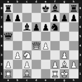1954 Hungary Ch – Round 14 – Pogats, Jozsef Jr. – 1/2-1/2 – Navarovszky, Laszlo – G44