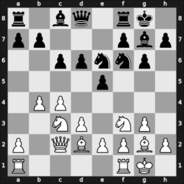 1954 Kiev ch-URS – Round 1 – Taimanov, Mark E – 1/2-1/2 – Petrosian, Tigran A. – G6