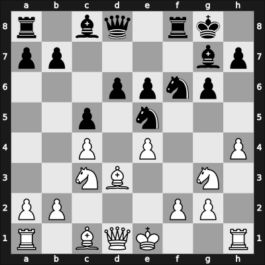 1954 Kiev ch-URS – Round 1 – Lilienthal, Andor – 0-1 – Nezhmetdinov, Rashid – G42