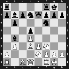 1954 Liberation – Round 15 – Bronstein, David I – 1/2-1/2 – Barcza, Gedeon – G31