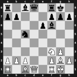 1954 Mar del Plata – Round 7 – Bombardo Schroder, Liam – 1/2-1/2 – Guimard, Carlos E – G59