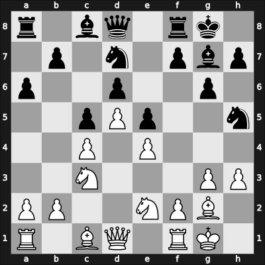 1954 Mar del Plata – Round 11 – Guimard, Carlos E – 1/2-1/2 – Wexler, Bernardo – G84