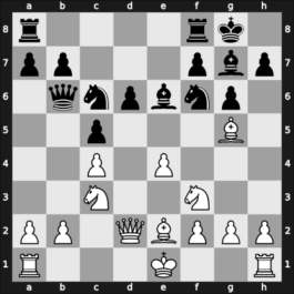 1954 Montevideo – Round 6 – Estrada Degrandi, Walter – 0-1 – Najdorf, Miguel – G59