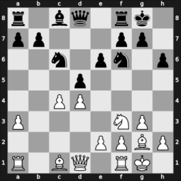 1954 Montevideo – Round 14 – Salas Romo, Julio – 1/2-1/2 – Alonzo Salomon, Jose Luis – G105