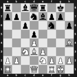 1954 Olympiad final A – Round 1 – Botvinnik, Mikhail – 1/2-1/2 – Porath, Yosef – G31
