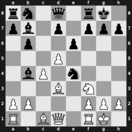 1954 Olympiad final A – Round 1 – Olafsson, Fridrik – 1/2-1/2 – Unzicker, Wolfgang – G35