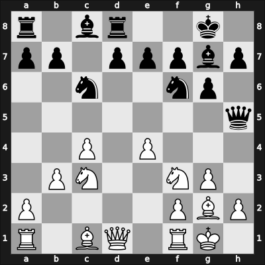 1954 Olympiad final A – Round 1 – Donner, Jan-Hein – 1/2-1/2 – Panno, Oscar – G46