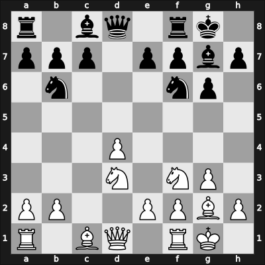 1954 Olympiad final A – Round 1 – Neikirkh, Oleg – 1/2-1/2 – Donner, Jan-Hein – G90
