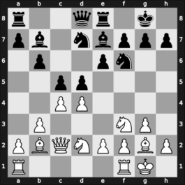 1954 Olympiad final B – Round 10 – Dunkelblum, Arthur – 1/2-1/2 – Bergraser, Volf – G24