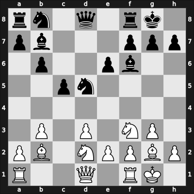 1954 Olympiad final B – Round 10 – Blau, Max – 0-1 – Andersen, Borge – G25