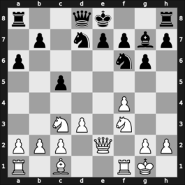 1954 Olympiad prel II – Round 1 – Bohatyrchuk, Fedir Parfenovych – 1/2-1/2 – Sajtar, Jaroslav – G13