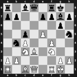 1954 Pan American Ch 2nd – Round 1 – Bisguier, Arthur B – 1-0 – Rivise, Irving – G8