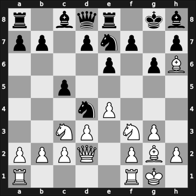 1954 Pan American Ch 2nd – Round 11 – Bisguier, Arthur B – 1/2-1/2 – Sherwin, James T – G25