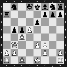 1954 Pan American Ch 2nd – Round 12 – Bisguier, Arthur B – 1-0 – Siemms – G27
