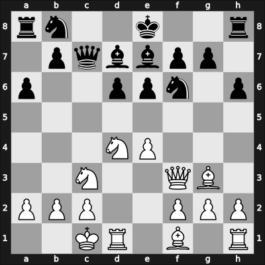1954 URS Ch sf – Round 2 – Nezhmetdinov, Rashid – 1/2-1/2 – Soloviev, Vladimir A – G5
