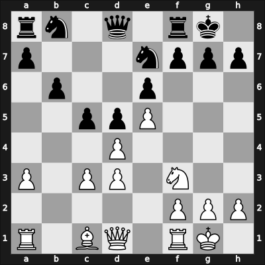 1954 URS Ch sf – Round 8 – Nezhmetdinov, Rashid – 0-1 – Gusev, Nikolay N – G15