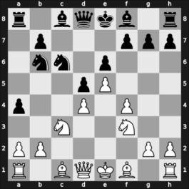1954 URS Ch sf Gorky – Round 14 – Yudovich, Mikhail M – 0-1 – Gusev, Nikolay N – G14