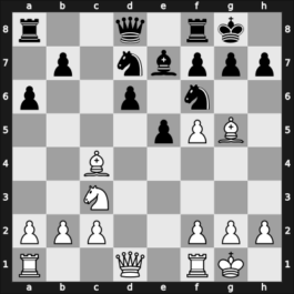 1954 URS Ch sf Leningrad RUS – Round 5 – Shamkovich, Leonid – 1-0 – Kuzminykh, Evgeny – G9