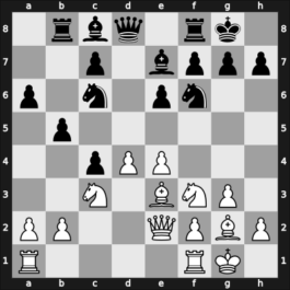 1954 URS Ch sf Leningrad RUS – Round 10 – Ragozin, Viacheslav – 1-0 – Kopylov, Nikita – G14