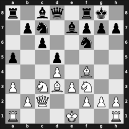 1954 URS Ch, semi final – Round 1 – Suetin, Alexey S – 0-1 – Khalilbeili, Sultan – G7