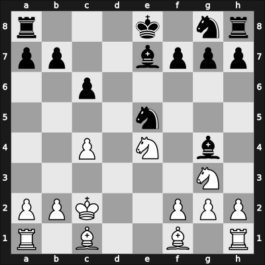 1954 URS Ch, semi final – Round 1 – Khalilbeili, Sultan – 1/2-1/2 – Pimenov, Serafim – G16