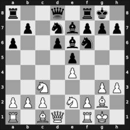 1954 URS Ch, semi final – Round 1 – Antoshin, Vladimir S – 1-0 – Moiseev, Oleg – G43