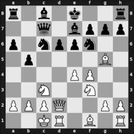 1954 URS Ch, semi final – Round 1 – Sokolsky, Alexey – 1/2-1/2 – Suetin, Alexey S – G53