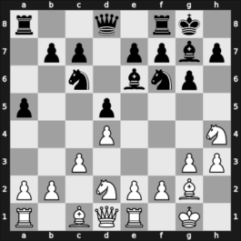 1954 URS Ch, semi final – Round 1 – Mokatsian, A. – 1/2-1/2 – Korchnoi, Viktor – G78