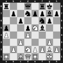 1954 URS Team Ch – Round 8 – Goglidze, Viktor – 1/2-1/2 – Simagin, Vladimir – G143