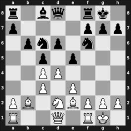 1954 USA-URS – Round 2 – Taimanov, Mark E – 0-1 – Evans, Larry M – G6
