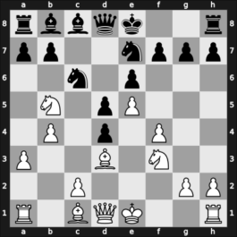 1954 World Championship 20th – Round 1 – Smyslov, Vladimir – 0-1 – Botvinnik, Mikhail – G1
