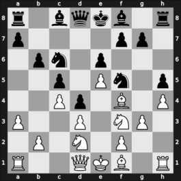 1955 Aberystwyth ch-BCF – Round 5.1 – Penrose, Justin – 1/2-1/2 – Golombek, Harry – G25