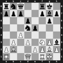 1955 Argentina – Round 4 – Sanguinetti, Renato – 0-1 – Najdorf, Miguel – G29