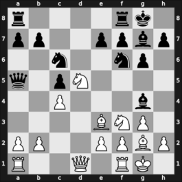 1955 Argentina – Round 14 – Dodero, Emilio – 1/2-1/2 – Behrensen, Jorge – G102