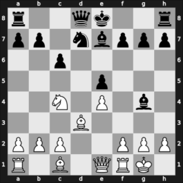1955 Buenos Aires – Round 1 – Reinhardt, Enrique – 1/2-1/2 – Sanguineti, Raúl Carlos – G6