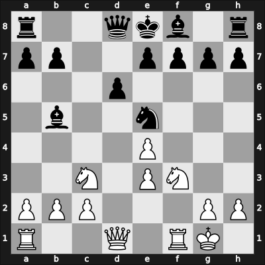 1955 Hastings5556 – Round 5 – Ivkov, Borislav – 1-0 – Taimanov, Mark E – G24