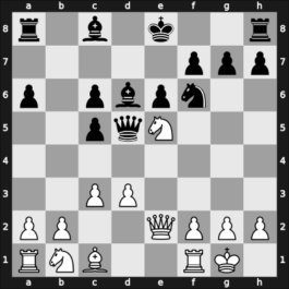 1955 Hoogovens – Round 1 – Bouwmeester, Hans – 1/2-1/2 – Abalde Perez, Fernando Jose – G8