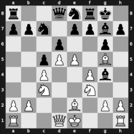 1955 Hungary Ch – Round 1 – Portisch, Lajos – 1-0 – Sandor, Balazs – G25