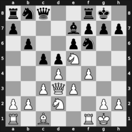 1955 Hungary Ch – Round 1 – Tipary, Lajos – 1/2-1/2 – Portisch, Lajos – G6