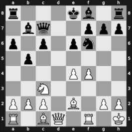 1955 Hungary Ch – Round 1 – Szilagyi, Gyorgy Laszlo – 1-0 – Sandor, Balazs – G37