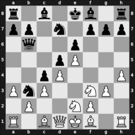 1955 Long Beach US-open – Round 6 – Brieger, Robert Sinclair – 1/2-1/2 – Steinmeyer, Robert – G22